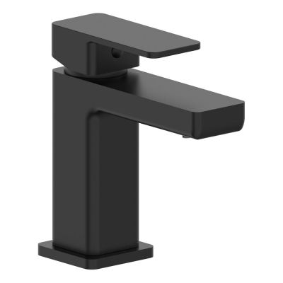 Rivo Matt Black Mono Basin Mixer Tap with Waste