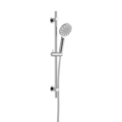 Round Chrome Slide Rail with Large Shower Handset