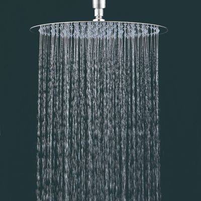 Round Chrome Ultra Slim Shower Head 25cm - Alternative Image