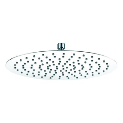 Round Chrome Ultra Slim Shower Head 25cm