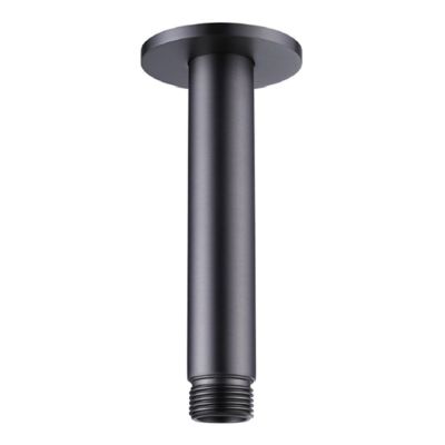 Round Gunmetal Grey Ceiling Shower Arm 12cm