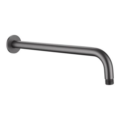 Round Gunmetal Grey Wall Shower Arm 30cm