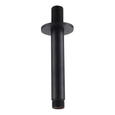 Round Matt Black Ceiling Shower Arm 12cm