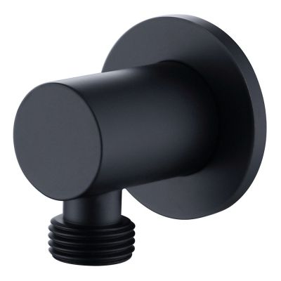 Round Matt Black Outlet Elbow