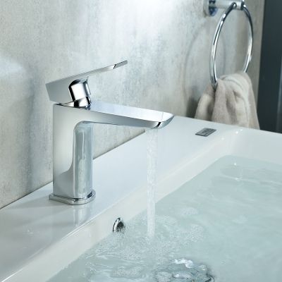 Saldo Chrome Mono Basin Mixer Tap with Waste - Alternative Image