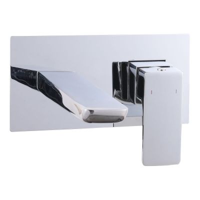 Saldo Chrome Wall-Mounted Basin Mixer Tap