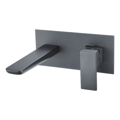 Saldo Gunmetal Grey Wall-Mounted Basin Mixer Tap
