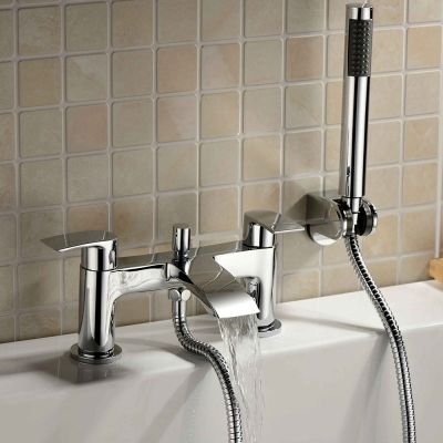 Shade Chrome Bath Filler Tap With Shower Mixer Handset - Alternative Image
