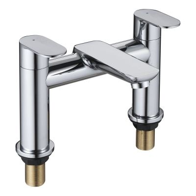 Slight Chrome Deck-Mounted Bath Mixer Tap