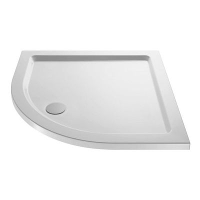 Slim White Curve Waste Left-Handed Offset Quadrant Shower Tray 120x90cm