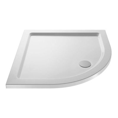 Slim White Curve Waste Quadrant Shower Tray 90x90cm
