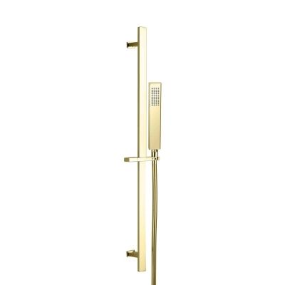 Square Brushed Brass Slide Rail with Pencil Handset
