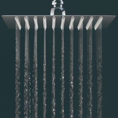 Square Chrome Ultra Slim Shower Head 25x25cm - Alternative Image