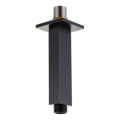 Square Matt Black Ceiling Shower Arm 12cm