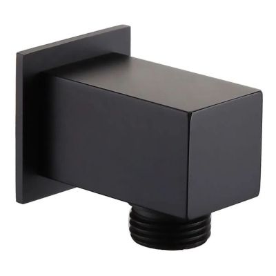 Square Matt Black Outlet Elbow