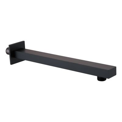 Square Matt Black Shower Arm 30cm
