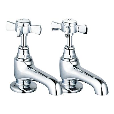 Time Traditional Chrome Basin Taps Pair