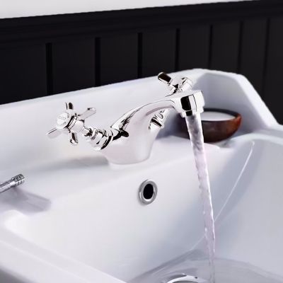 Time Traditional Chrome Mono Basin Mixer Tap - Alternative Image