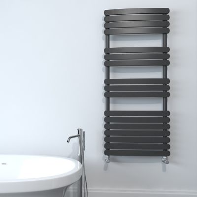 Venezia Anthracite Heated Towel Rail 120x50cm - Alternative Image