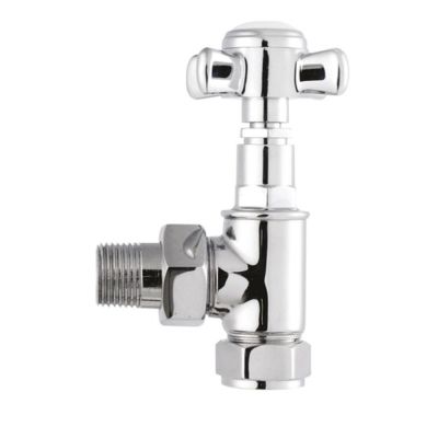 Victorian Chrome Crosshead Angled Radiator Valves