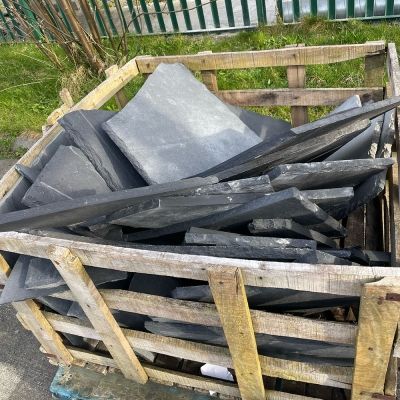 Crazy Paving 1 Ton Crate (Mixed Offcuts/Broken Bits/Various Stones)