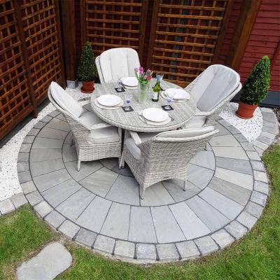 Kandla Grey Sandstone Paving Circle 2.7m Diameter - Alternative Image