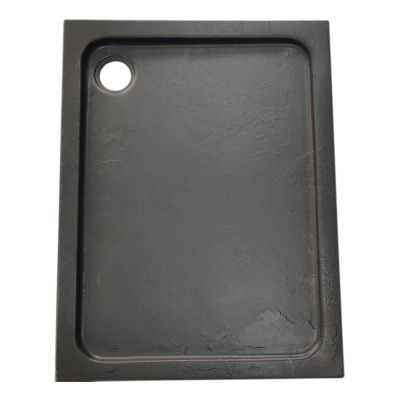 Lusino Slate Curve Waste 3D Effect Quadrant Shower Tray 90x90cm