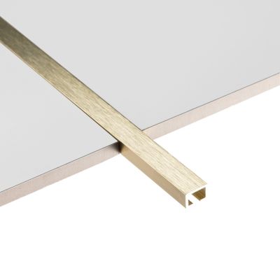 7mm Gold Brushed Listello Tile Trim 2.4m - Alternative Image