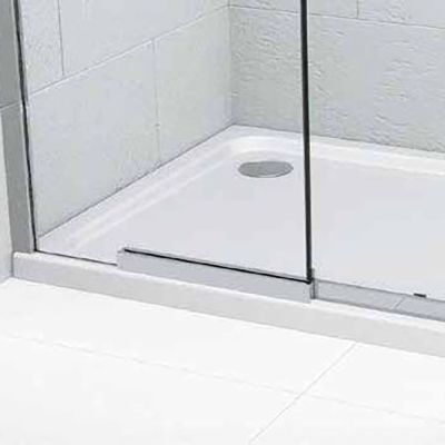 Slim White Corner Waste Rectangle Shower Tray 120x90cm - Alternative Image