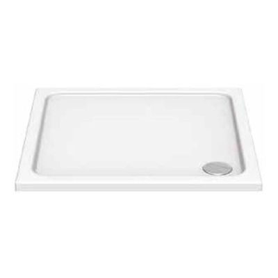 Slim White Corner Waste Slip-Resistant Square Shower Tray 80x80cm