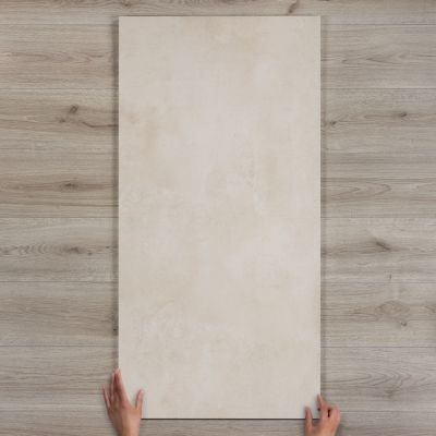 Arkana Crema Concrete-Effect Matt Porcelain Tile 120x60cm