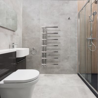 Arkana Light Grey Concrete-Effect Matt Porcelain Tile 120x60cm - Alternative Image