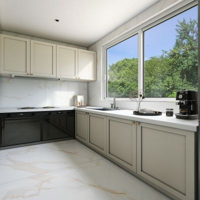 Calacatta UDI Marble-Effect Polished Porcelain Tile 240x120cm - Alternative Image