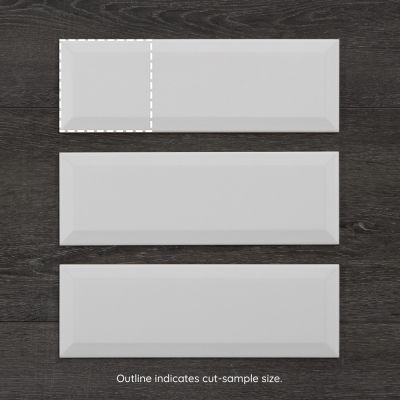 Metro XL White Bevelled Ceramic Matt Tile 30x10cm - Alternative Image