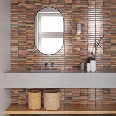 Borealis Garnet Décor Gloss Ceramic Tile 30x15cm - Alternative Image