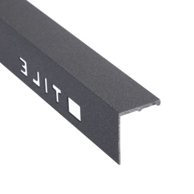 22.5mm Grey Square Edge Outdoor Tile Trim 2.4m