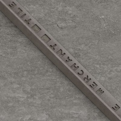 22.5mm Silver Square Edge Outdoor Tile Trim 2.4m - Alternative Image