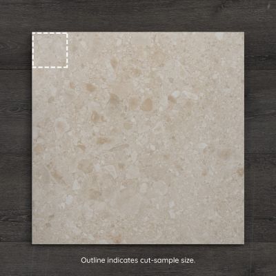 Cippo Ivory Terrazzo-Effect Matt Porcelain Tile 60x60cm - Alternative Image
