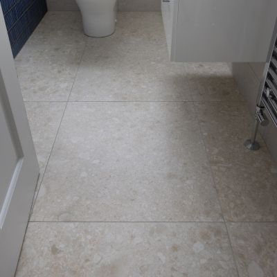 Cippo Ivory Terrazzo-Effect Matt Porcelain Tile 60x60cm - Alternative Image