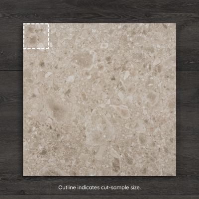 Cippo Taupe Terrazzo-Effect Matt Porcelain Tile 60x60cm - Alternative Image