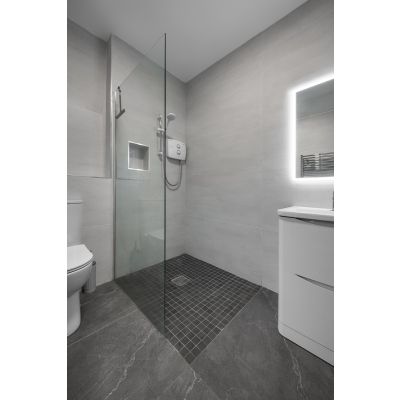 Lunar Ash Matt Porcelain Mosaic 29.8x29.8cm - Alternative Image
