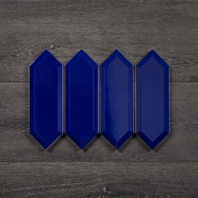Metro Cupidon Azul Bevelled Gloss Wall Tile 30x10cm - Alternative Image