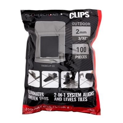 Alpha Tile Levelling Clips (Outdoor Tile 10-24mm) 2mm Grout Line (100pcs/Bag)