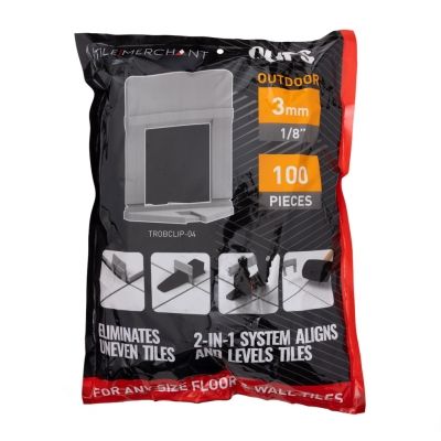 Alpha Tile Levelling Clips (Outdoor Tile 10-24mm) 3mm Grout Line (100pcs/Bag)