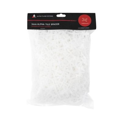 Alpha Tile Spacers 3mm Grout Line (1000pcs/Bag) - Alternative Image