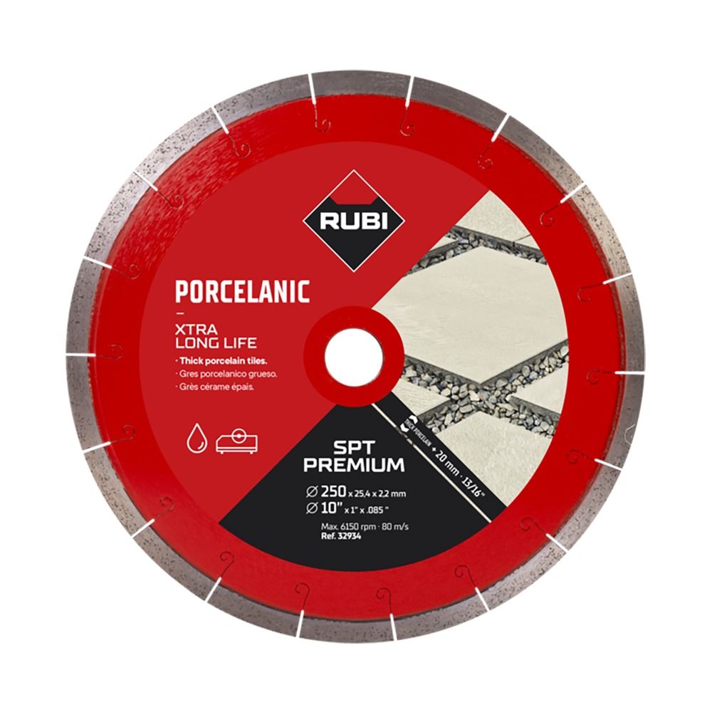 Rubi SPT-250 Premium Diamond Blade - For Outdoor Porcelain