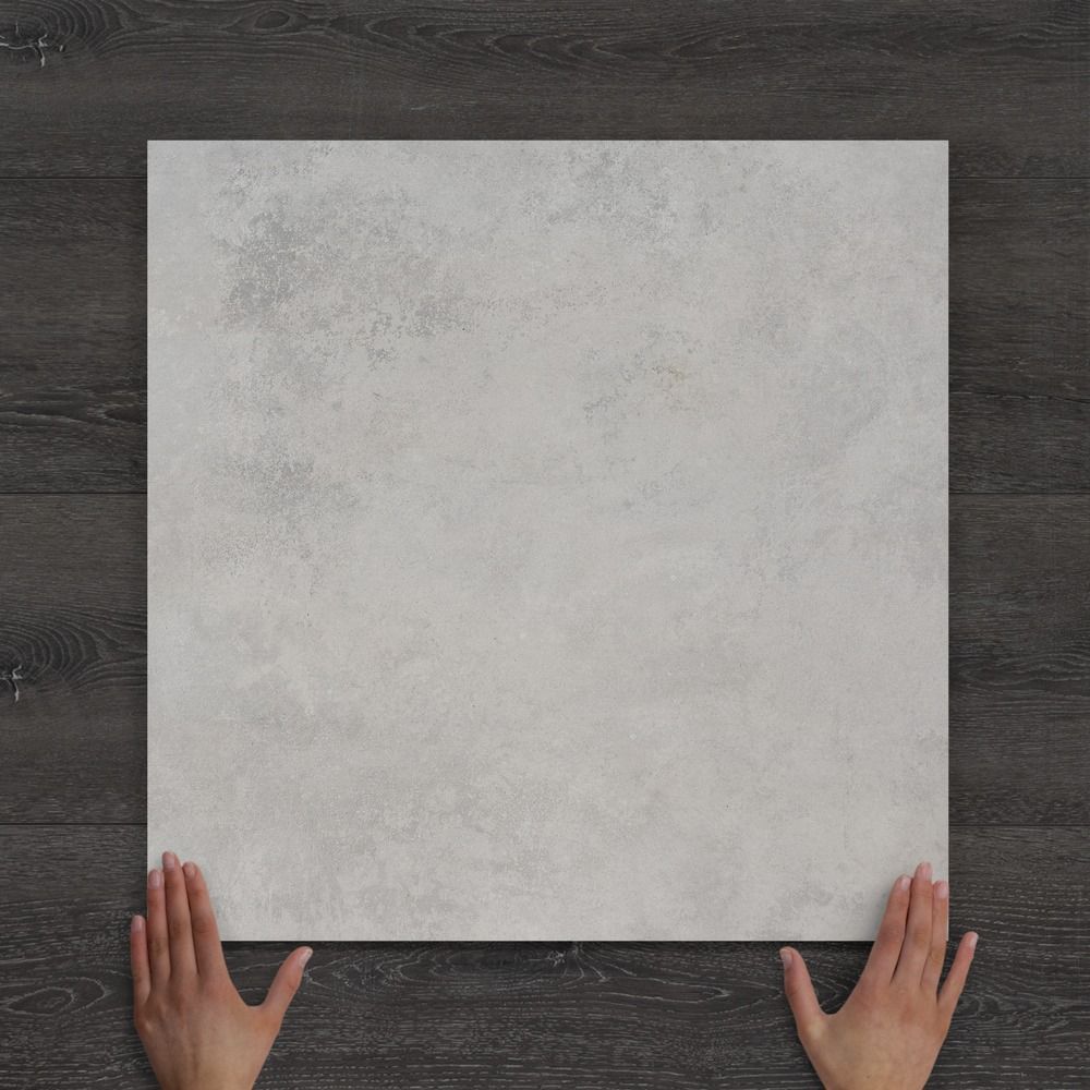 Outdoor Portobello Silver Concrete-Effect Matt Porcelain Tile 60x60cm