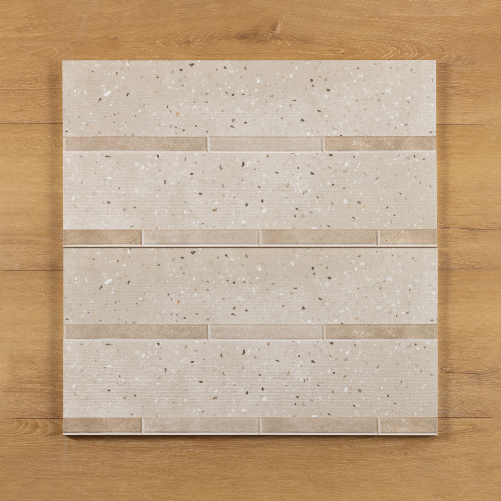 Verona Stone Terrazzo-Effect Matt Ceramic Décor Tile 60x30cm - Alternative Image
