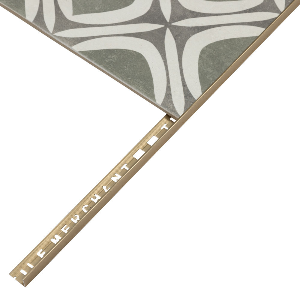 12mm Yankee Gold Polished Square Edge Tile Trim 2.4m