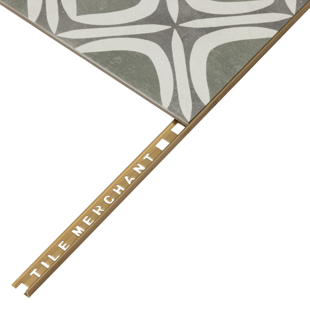 8mm Yankee Gold Polished Square Edge Tile Trim 2.4m
